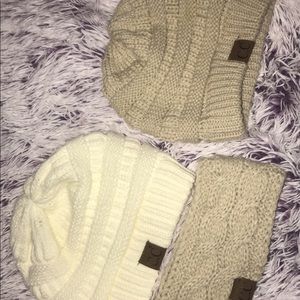 C.C beanies and headband